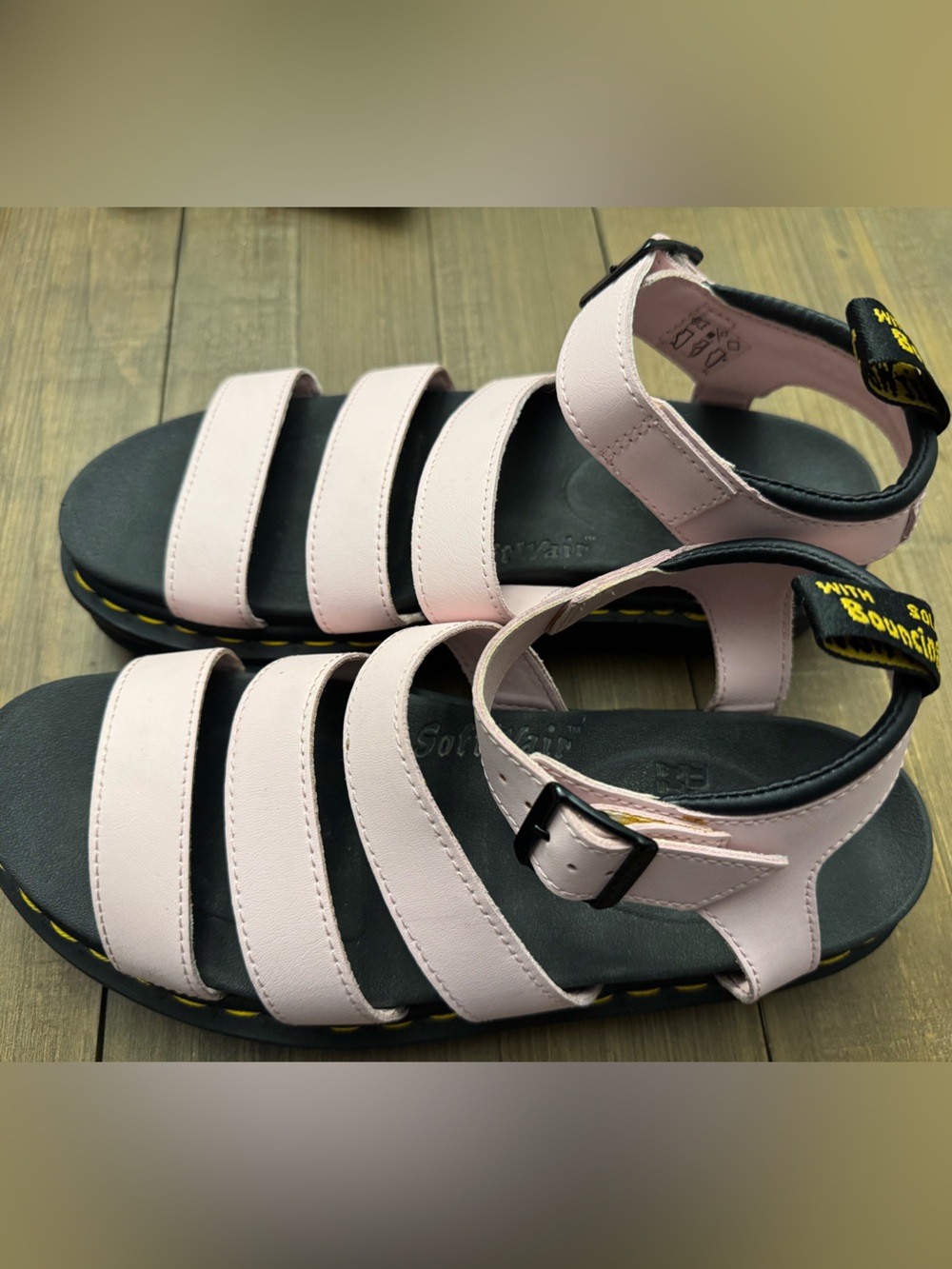 Blair Light Pink Strappy Sandal with Black Footbed